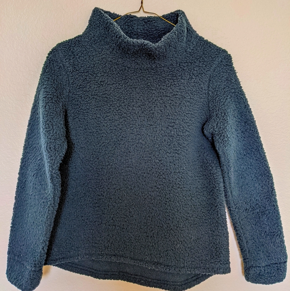 Old Navy Turquoise Fleece  Cowl Neck Sweater
